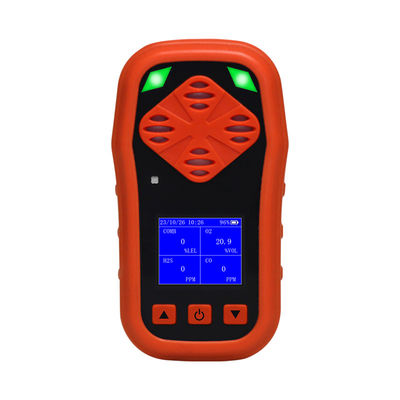 Detetor de gases combustíveis portátil ABS vermelho H2S CO O2 CH4 1kg