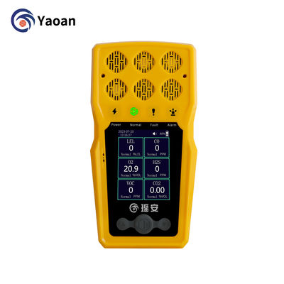 Detector de gás multifuncional portátil tipo 6 em 1 Alarme Detector de vazamento de gás monóxido de carbono C2H4