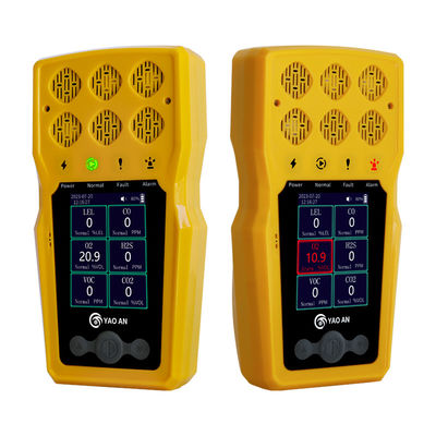 6 Monitor de gás por Yaoan para oxigénio O2 monóxido de carbono CO sulfeto de hidrogénio H2S e combustíveis LEL detector de gás