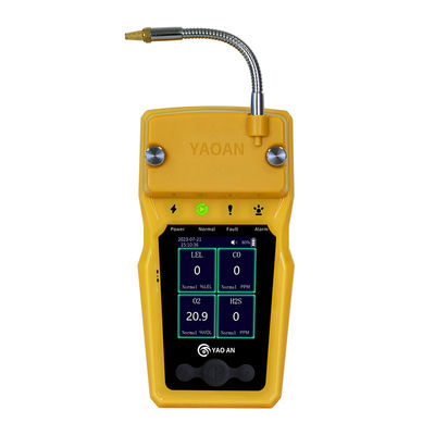LEL CO H2S O2 Detector de fugas de gás multi-gás portátil com vibração e alarmes auditivos