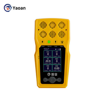 CE ATEX 6 em 1 detector portátil de gases CO CO2 H2S CL2 NH3 CH4 NO2 H2 detector multi-gás