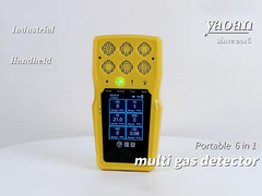 Detector de gás portátil portátil 6 em 1 Detector de gás multifuncional com CE FCC ROSH